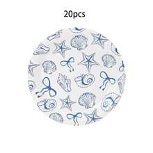 Bộ 10/20/30 chiếc đĩa ăn hình vỏ sò nơ xanh dương 7/9 inch, đĩa ăn tối chủ đề đại dương, đĩa tráng miệng chủ đề biển cả, sao biển, vỏ sò, đồ dùng tiệc tùng cho sinh nhật, lễ tốt nghiệp, sự kiện theo chủ đề dành cho nam và nữ. - Nhiều màu - Xem 11