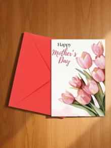 2 tấm thiệp chúc mừng Ngày của Mẹ kèm phong bì, thiết kế hoa lá sáng tạo và lời nhắn nhủ đầy trân trọng: "Người phụ nữ xinh đẹp nhất, tình yêu không bao giờ đến muộn. Hoa tulip hồng" "Lời tỏ tình lãng mạn nhân Ngày của Mẹ, dịu dàng và thanh lịch; Hoa ly" - D - Xem 5