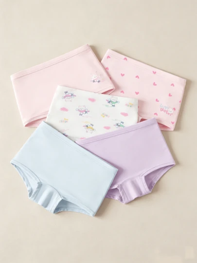 Balabala 5 chiếc quần lót cotton cho bé gái - Quần lót mềm mại, thoáng khí cho mùa hè