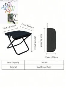 Simple And Versatile Outdoor Portable Folding Stool, Mini Backless Folding Bench, Made Of Thickened And Durable Oxford Cloth And High-Strength Carbon Steel Frame. Ultra-Lightweight And Portable, Opens And Closes In One Second, Easy To Store. - Multicolor - View 10