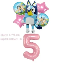 Birthday Balloon Set, Pink Number Balloons With Foil Balloons And Pink Star Balloons, Suitable For Theme Birthday Party Decoration - As Shown In the Figure - View 12
