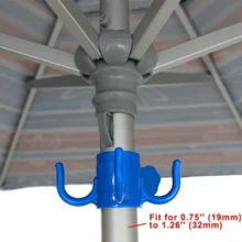 Adjustable Beach Umbrella Hook - 4-Claw Towel, Hat Rack For 0.75" To 1.26" Umbrella Pole, Durable Plastic Tent Accessories, Suitable For Towels, Cameras, Clothes, Hats And Backpacks - Ideal For Beach, Camping And Travel, Essential Beach And Camping Accessory - Multicolor - View 6