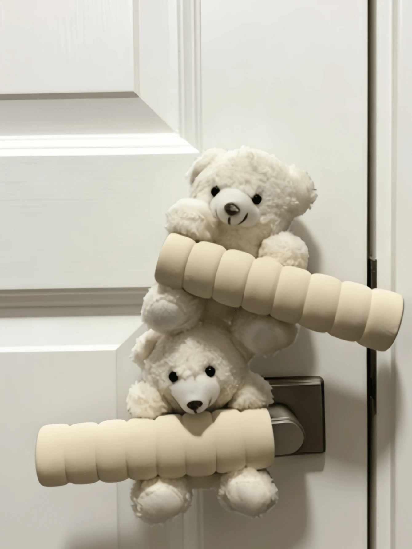 1pc Cute Bear Shaped Door Handle Cover, Suitable For Adorable Bedroom Door Handle, Protect Kids Room Decor, Pink Room Decoration - Multicolor - View 1