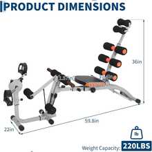 CuisinSmart Ab Machine,Multi-Functional Adjustable Ab Trainer With Rotating Pedals,Ab Workout Bench For Home Gym,Exercise Chair For Full Body Workout - Black With Pedal - View 3
