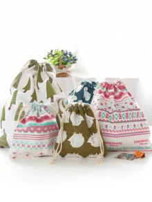 New Linen Drawstring Storage Bag, Clothes Organizer Bag, Travel Luggage Shoe Pouch, Miscellaneous Underwear Bag - View 8