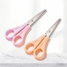 Back To School Supplies | Portable Mini Round Tip Scissors, Easy Cutting For Student Handicrafts, Paper And Fabric - F - View 3