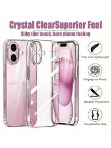 2pcs High Transparent Phone Cases Compatible With IPhone 17 Series, Including 17/17Pro/17Air/17Promax, Clear Phone Protective Cover - High-definition Transparent 1 - View 46