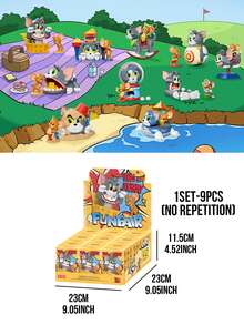 POP MART TOM AND JERRY PRANK PARADISE SERIES-FIGURES, Boîte aveugle de figurines de dessin animé classique de film, figurine de collection à exposer, figurine de collection à vitrine, boîte mystère de poupée cadeau, cadeau d'anniversaire, cadeau de Noël - Multicolore - Voir 11
