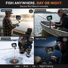 Professional HD Underwater Fishing Camera Kit With 4X Zoom, IP68 Waterproof Night Vision Fish Finder, 5500mAh Battery & Anti-Glare IPS Monitor For Ice/Boat/Lake Fishing, Complete Gear Set - Bộ - Xem 5