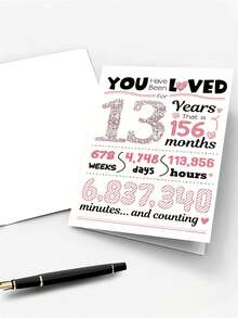 13/18/21/30 Birthday Celebration Set - Sparkling Number Decor Suitable For Her, Minimalist Photo Backdrop Suitable For Him, Includes Greeting Card And Envelope - Style Five - View 3