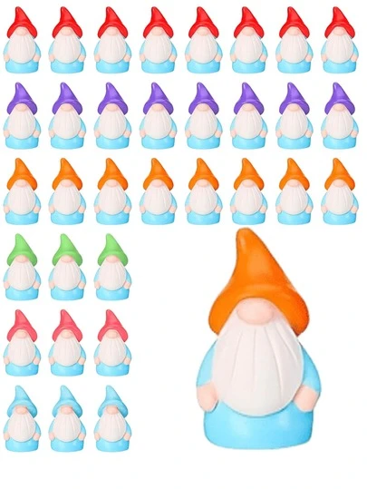 6pcs Small Garden Decor Set Includes Figurine, Fairy Garden Accessories Set, Mini Planter, Flowers And Decorations, Cute Miniature Landscape Decor Suitable For Glass Jars, Plant Pots, Bonsai, DIY Crafts, Indoor Outdoor Home Garden Decoration