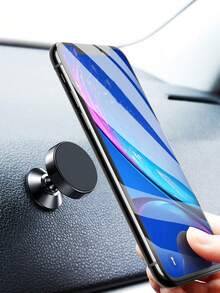 创意圆形迷你磁吸车载导航仪表盘出风口合金随机贴纸车载手机支架，多功能迷你磁吸随机贴纸金属车载导航仪表盘出风口合金金属磁吸家用手机支架车载卫星导航和手机支架，仪表盘支架，双面磁吸支架，健身磁吸支架 - 彩色 - 查看 4