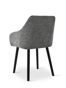 Modern Vertical-Stripe Upholstered Dining Chairs With Armrests And Solid Wood Legs For Dining Room, Kitchen, Living Room - Set Of 2 / Set Of 4 / Set Of 6--Grey Green-Chenille - Grey Green - View 7