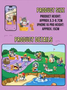 POP MART TOM AND JERRY PRANK PARADISE SERIES-FIGURES, Boîte aveugle de figurines de dessin animé classique de film, figurine de collection à exposer, figurine de collection à vitrine, boîte mystère de poupée cadeau, cadeau d'anniversaire, cadeau de Noël - Multicolore - Voir 3