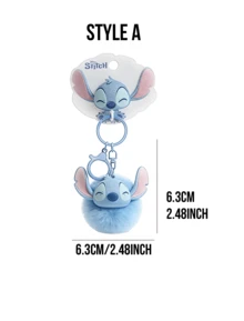 Disney "Lilo & Stitch" Series Plush Pendant Keychain, Cartoon Character Design With Printed Details, Cute Alien Plush Decor Hanging Accessory For Bags, Backpacks Or Keys, Fun Collectible Decoration, Showcasing The Beloved Disney Character Stitch, Suitable As A Meaningful Gift For Friends, Disney Fans, Birthdays, Holidays And Special Occasions - Multicolor - View 17