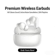True Wireless Earbuds - Compatible With Apple And Android Devices, Built-In Microphone, Sweat-Resistant, Up To 24 Hours Playtime - White - View 4