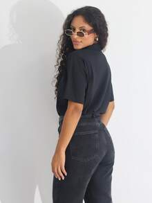 Kit 3 Women's T-Shirt Turtleneck Blouse 100% Cotton T-Shirt - 摩卡棕 - 查看 10