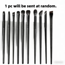 斜角轮廓化妆刷，面部鼻部轮廓眼影晕染遮瑕刷，化妆工具 - 黑色 - 查看 11