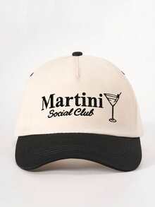 Mũ lưỡi trai điều chỉnh được, thêu hình ly Martini phối màu, kiểu dáng thường ngày, thích hợp cho du lịch mùa xuân/thu, bảo vệ da khỏi ánh nắng mặt trời đa năng, phong cách Y2K dành cho giới trẻ. - mũ bóng chày - Xem 28