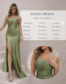 Elegant Bridesmaid Dress With Studded Bust, Adjustable Straps, And Side Slit - Formal For Parties, Evenings, Graduations, And Dinners. - Màu xanh Ô liu - Xem 8