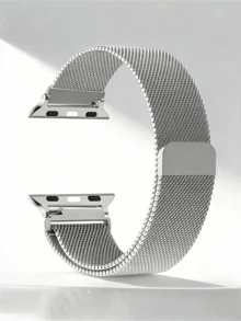 米兰尼斯表带，带可拆卸连接器，兼容 38mm、40mm、41mm、42mm、44mm、45mm、46mm、49mm - 男女通用，磁扣可调节金属表带，兼容 Series 11、10、9、8、7、6、5、4、SE2、3、Ultra2、3 - 42(Series 3 2 1)/44/45/46/49MM - 查看 5