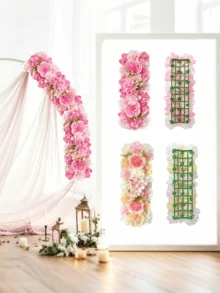 1 Set de Decoración de Arco de Boda con Flores Artificiales, Flores de Bienvenida, Decoración de Mesa para Recepción de Fiesta, Arreglo Floral para Hogar, Jardín y Exterior - Multicolor - Ver 6