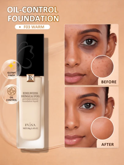 Fundación FV de alta cobertura -Fundación hidratante de larga duración y acabado perfecto, corrector de color, cobertura de poros y manchas, sin grasa ni capilaridad, crema suavizante en barra para todo tipo de piel. Maquillaje de belleza de marca para mujeres y niñas, perfecto para invierno y primavera, ideal para el estilo Y2K, moda elegante, adecuado como regalo de cumpleaños, San Valentín o para fiestas rave. Mejor color.