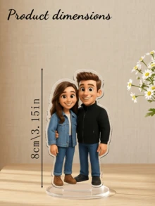 Custom 3D Acrylic Figurine, Custom Photo, Family Custom Photo Frame, Mother's Day Gift, Birthday Gift, Anniversary Gift, Mom Gift, Home Decor, Home Life - Multicolor - View 4