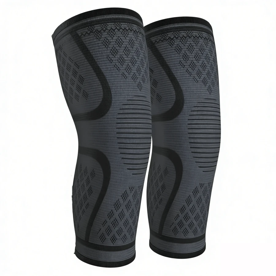 2 Pairs Unisex Professional Compression Knee Sleeves | Sports Protective Gear - Suitable For Meniscus/ACL Protection ✔ Fit For Running, Basketball, Hiking - Multicolor - View 1