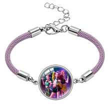 Hasbro K-Pop Huntress Print Charm Justerbart Flätat Reparmband, Anime Fan Smycken Gåva - Multifärgad - Visa 8