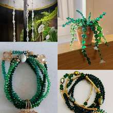 100颗8毫米水晶玻璃珠，适用于手工DIY手链、项链、手镯、耳环、各种工艺品和珠宝制作 - 綠色 - 查看 4