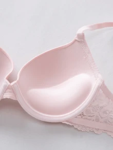 4 Stück Damen Komfort Unterwäsche Kollektion - Luxuriöser Push-Up-BH mit zarten Spitzendetails, hoher Halt und weicher atmungsaktiver Stoff für höchsten Komfort - Verschiedenfarbig - Übersicht 7