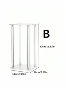 Acrylic Flower Pot Stand, Suitable For Birthday Party, Wedding, Celebration Decoration, Floral Storage And Display - Clear - View 9