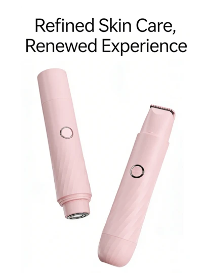 HYUNDAI 电动体毛修剪器 - 男士私密部位修剪器 - 女士比基尼线修剪器 - 干湿两用剃须刀及美容仪，可更换陶瓷刀片，USB充电底座，防水