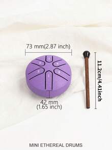 OUMINGYQ 6-Inch Mini Ethereal Drum, Carbon Steel Musical Instrument, Beginner Mini Ethereal Drum, Portable Small Percussion Instrument With Clear Sound - Multicolor - View 8