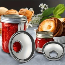 3pcs Funnel Set, Suitable For Wide Mouth And Standard Mason Jars, Wide Mouth Funnel For Canning, Metal Small And Large Funnel With Strainer Combo, Kitchen Funnel, Kitchen Supplies - Multicolor - View 4