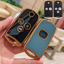 三键思域钥匙扣套，可拆卸钥匙扣，智能遥控汽车钥匙链，设计精美，方便携带的钥匙袋礼品（适用于车型：思域、飞度、雅阁、CR-V、HR-V、Jazz 以及讴歌 TL、TSX、ZDX、RSX、CR-Z） - A - 查看 1