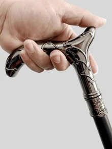 1pc Multi-Color Plum Blossom Pattern Metal Walking Cane, Two-Piece Detachable, Bohemian Casual Gentleman's Cane, Suitable For Halloween, Christmas Cosplay, Dance Performance, Elegant High-End British Gentleman's Cane, Suitable For Daily Use And As A Great Gift, Suitable For School Use - Multicolor - View 10