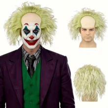 Tóc giả màu xanh lá cây gợn sóng, thích hợp cho lễ Halloween, Ngày Thánh Patrick, Giáng sinh và các bữa tiệc hóa trang khác, dành cho cả nam và nữ. - màu xanh lá - Xem 8