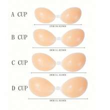 1 Women's Silicone Invisible Lifting Bra: Features A Self-Adhesive, Strapless Design With Strong Adhesion For A Natural Lift That Accentuates A Flattering Deep V-Neckline. Seamless, Invisible, And Comfortable To Wear, It's Perfect For Pairing With Backless Gowns, Spaghetti-Strap Tops, Bodysuits, Sheer Blouses, And Wedding Dresses. An Ideal Choice For Weddings, Formal Dinners, Cocktail Parties, Bridal Showers, And Travel.  Translated With DeepL.Com (Free Version) - Màu be - Xem 2