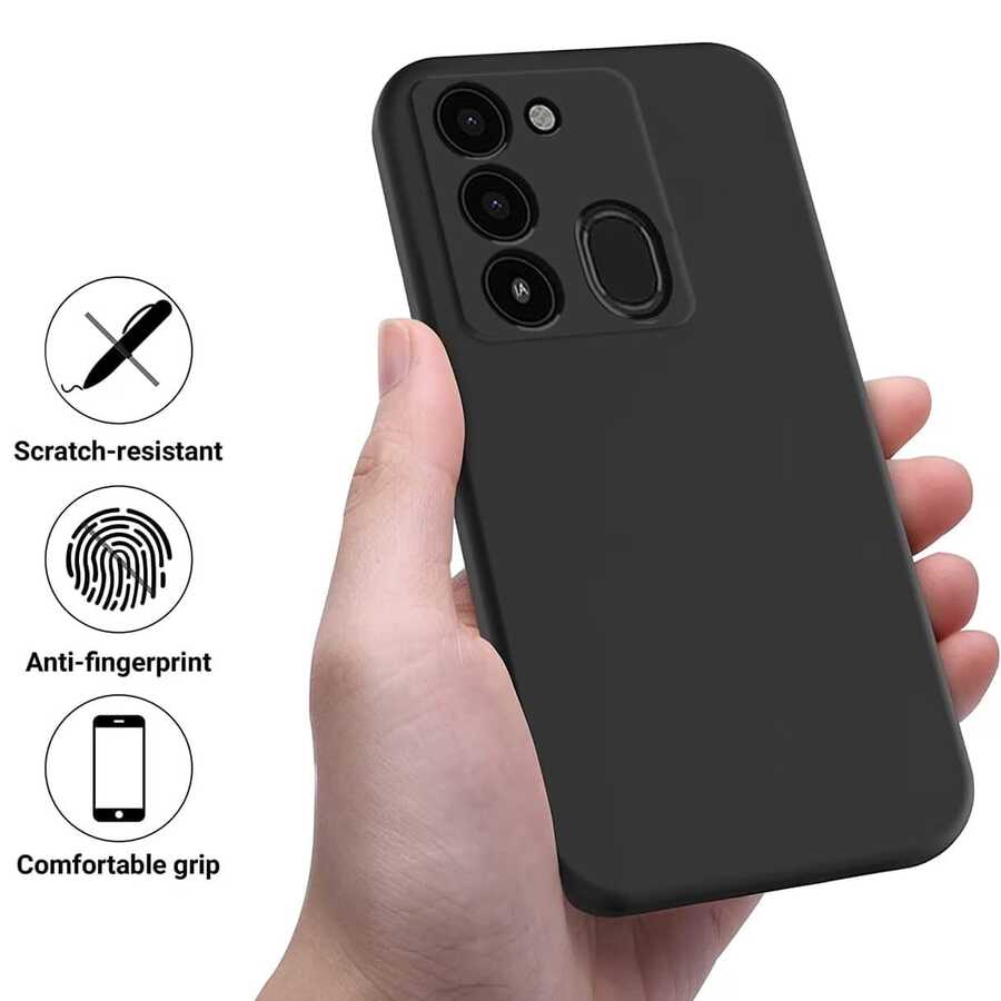 1PC Classic Minimalist Solid Color, Premium Business, Simple Matte, Versatile Daily, Low-Key Luxury, Transsion Phone Case, Black Matte Phone Case, Anti-Drop Full Coverage Protective Cover, Skin-Feel Matte Soft Shell, Solid Color Phone Case, Suitable For All Seasons; Daily Commute, Office Business, International Version - Black - View 1
