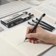 12/24 Pack 0.5mm Black Ballpoint Pens, For School Students Or Office Use, Business Signature Pens, Office Exam Gel Pens, Ballpoint Pens - 12 CÁI - Xem 2