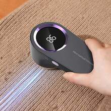 Fabric Shaver, Electric Lint Remover, USB Rechargeable Sweater Shaver, Power Lint Shaver, LED Display, Fuzz Remover, Pilling Remover, Portable Hairball Trimmer For Clothes, Bedding, Furniture, Carpet, Sofa, Cleaning Supplies, Cleaning Gadgets - Multicolor - View 9