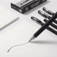 12/24 Pack 0.5mm Black Ballpoint Pens, For School Students Or Office Use, Business Signature Pens, Office Exam Gel Pens, Ballpoint Pens - 12 CÁI - Xem 3