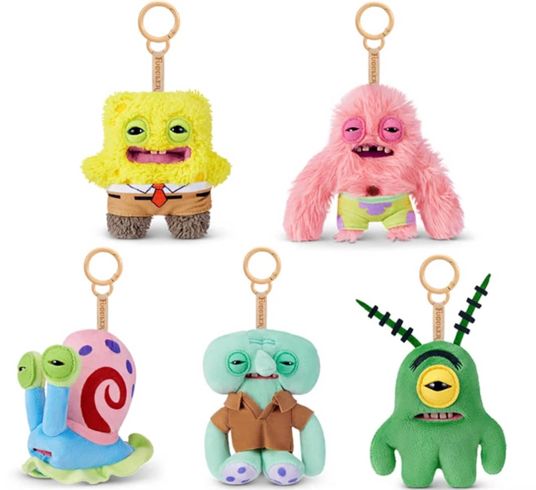 Spin Master Official Licensed Fuggler Crossover Collection – Mengya Monster SpongeBob SquarePants Ugly-Cute & Whimsical Figure Keychain, Unique Collectible - Multicolor - View 1