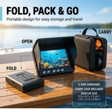 7-In-1 HD Underwater Fishing Camera & Monitor Kit - 4X Optical Zoom, IP68 Waterproof, Night Vision Fish Finder, Long Battery Life, Portable Fishing Gear For All Waters - 套裝 - 查看 5