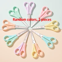Back To School Supplies | Portable Mini Round Tip Scissors, Easy Cutting For Student Handicrafts, Paper And Fabric - F - View 6