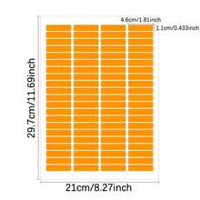 840 miếng, 10 tờ gồm 10 màu, nhãn dán hình chữ nhật mã màu dùng cho sách giáo khoa để học sinh viết tên và đánh dấu. - A - Xem 2