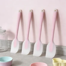 2/4pcs Silicone Spatula Set, 450°F Heat Resistant Soft Flip Spatula - Non-Stick, Dishwasher - Lime/Sky Blue/Pink - Multicolor - View 1