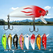 5pcs/1pc Professional Grade Solid White Sinking Minnow Lures, Lure Set, Designed Specifically For Bass And Trout, Suitable For Freshwater And Saltwater - Multicolor - View 3